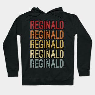 Reginald Name Vintage Retro Pattern Hoodie